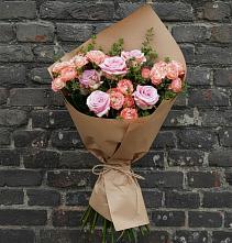 Букет цветов из:  Розы #REPLACE_PRED# Красный Коммунар