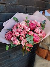 Букет цветов из:  Розы #REPLACE_PRED# Красный Коммунар